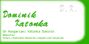 dominik katonka business card